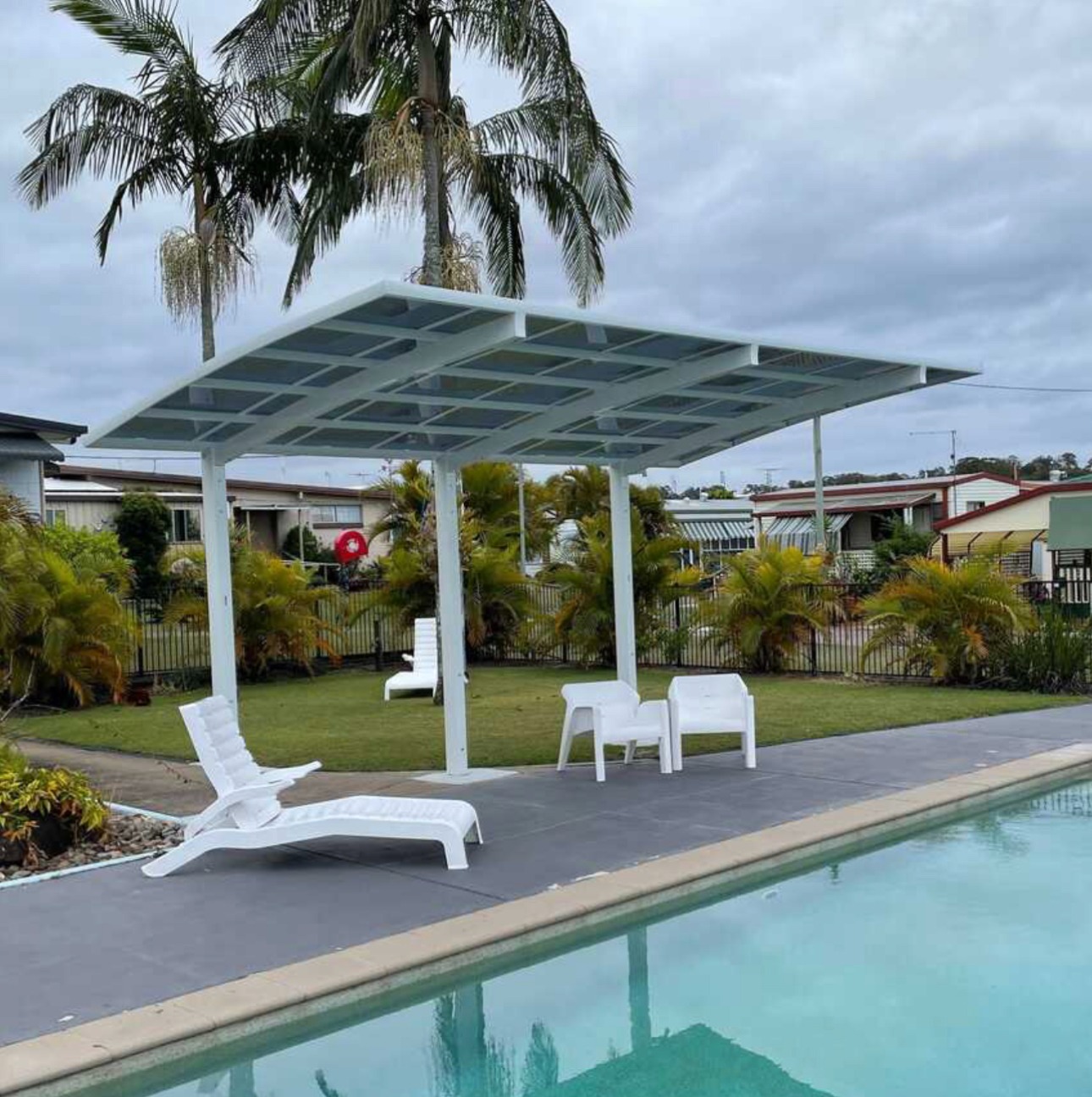 Poolside patio cover